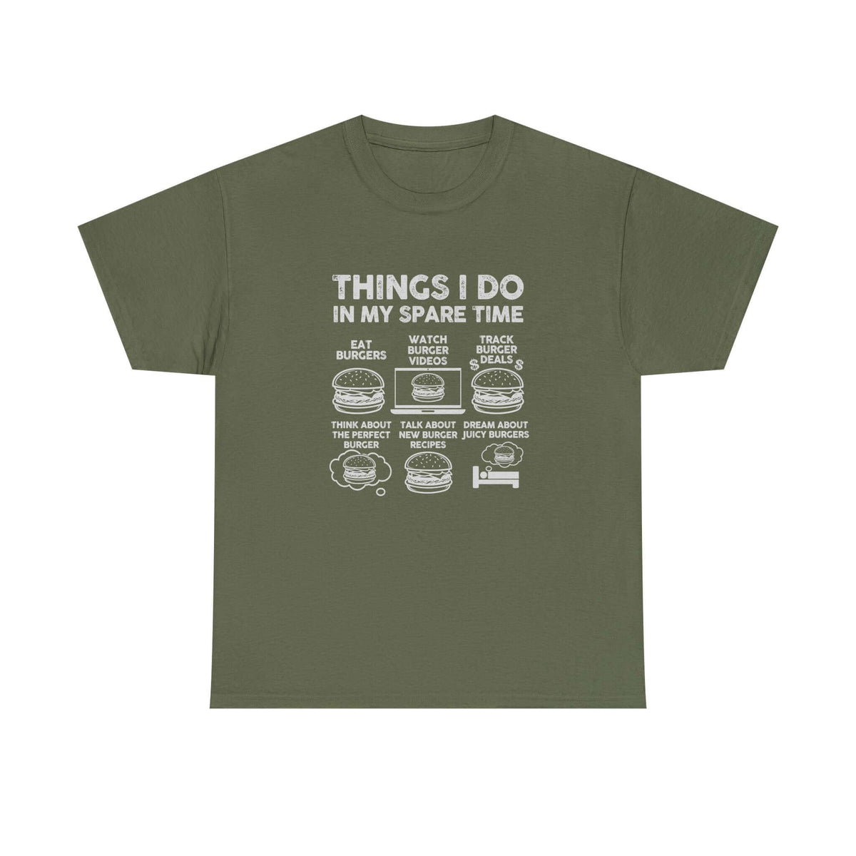 Things I Do in My Spare Time Burger T-Shirt t-shirt design - car lover gift