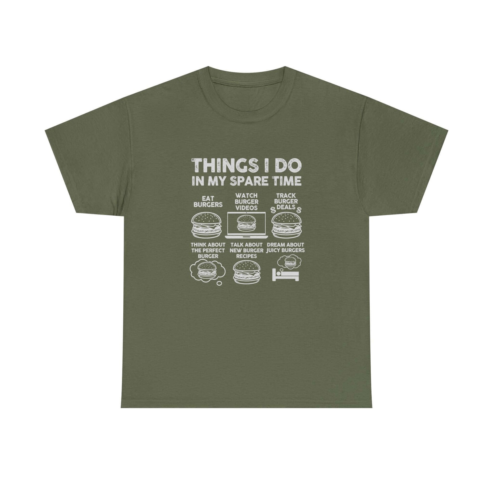 Things I Do in My Spare Time Burger T-Shirt t-shirt design - car lover gift