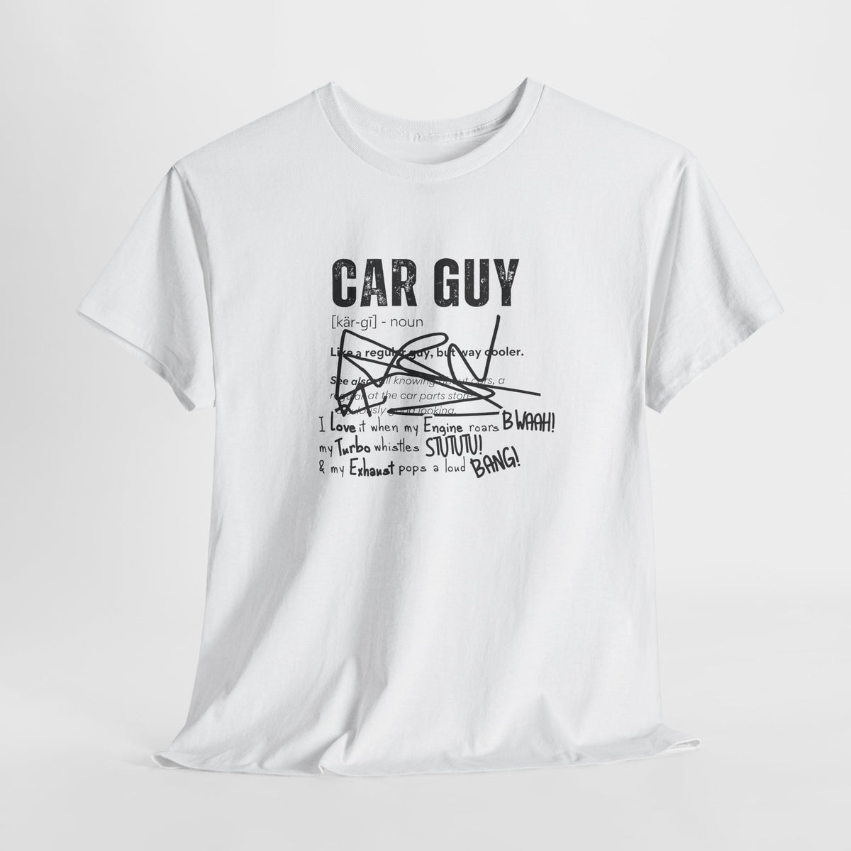 Car Guy Definition T-Shirt – Funny Cotton Car Enthusiast Tee