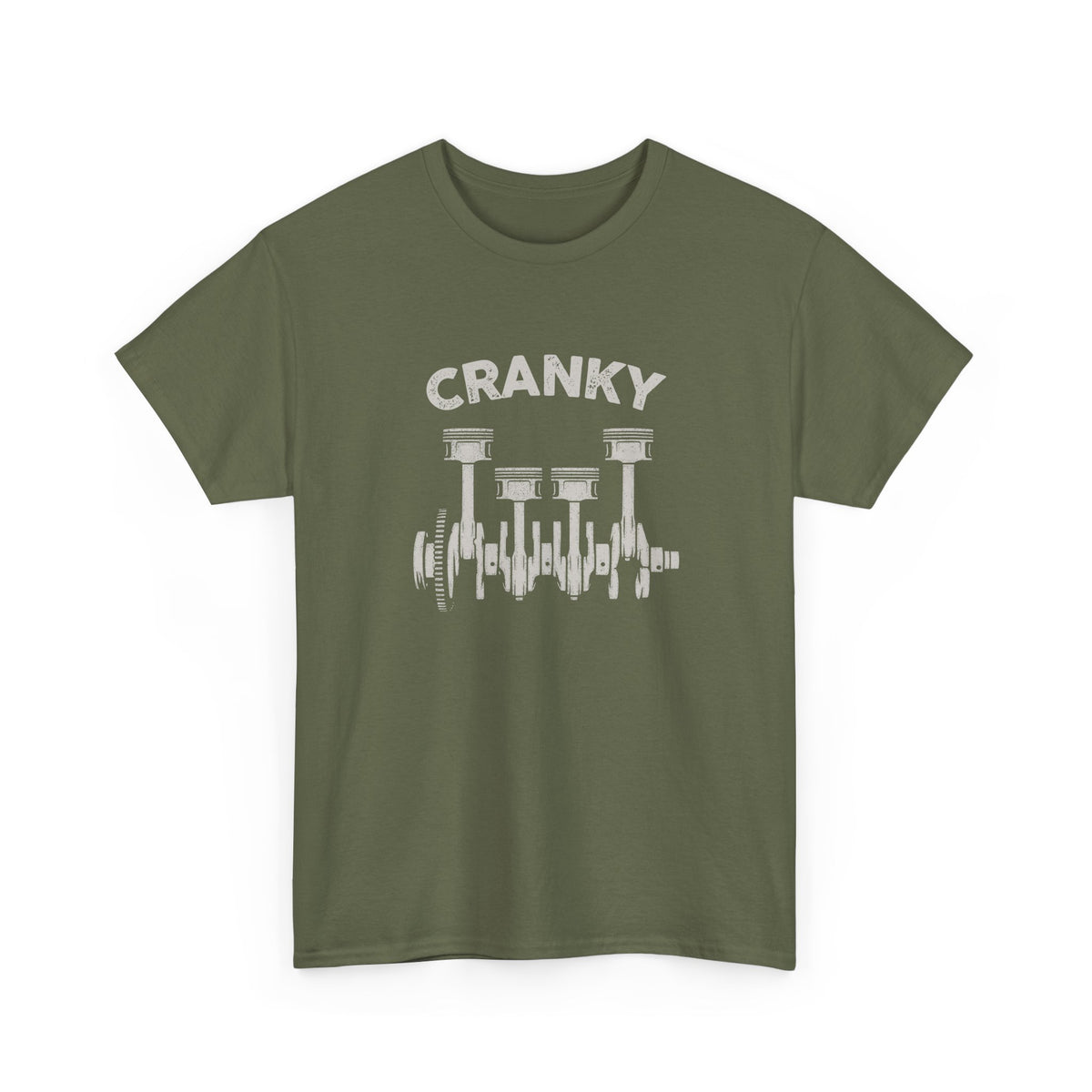 Cranky Mechanic T-Shirt | Funny Crankshaft Car Guy Tee