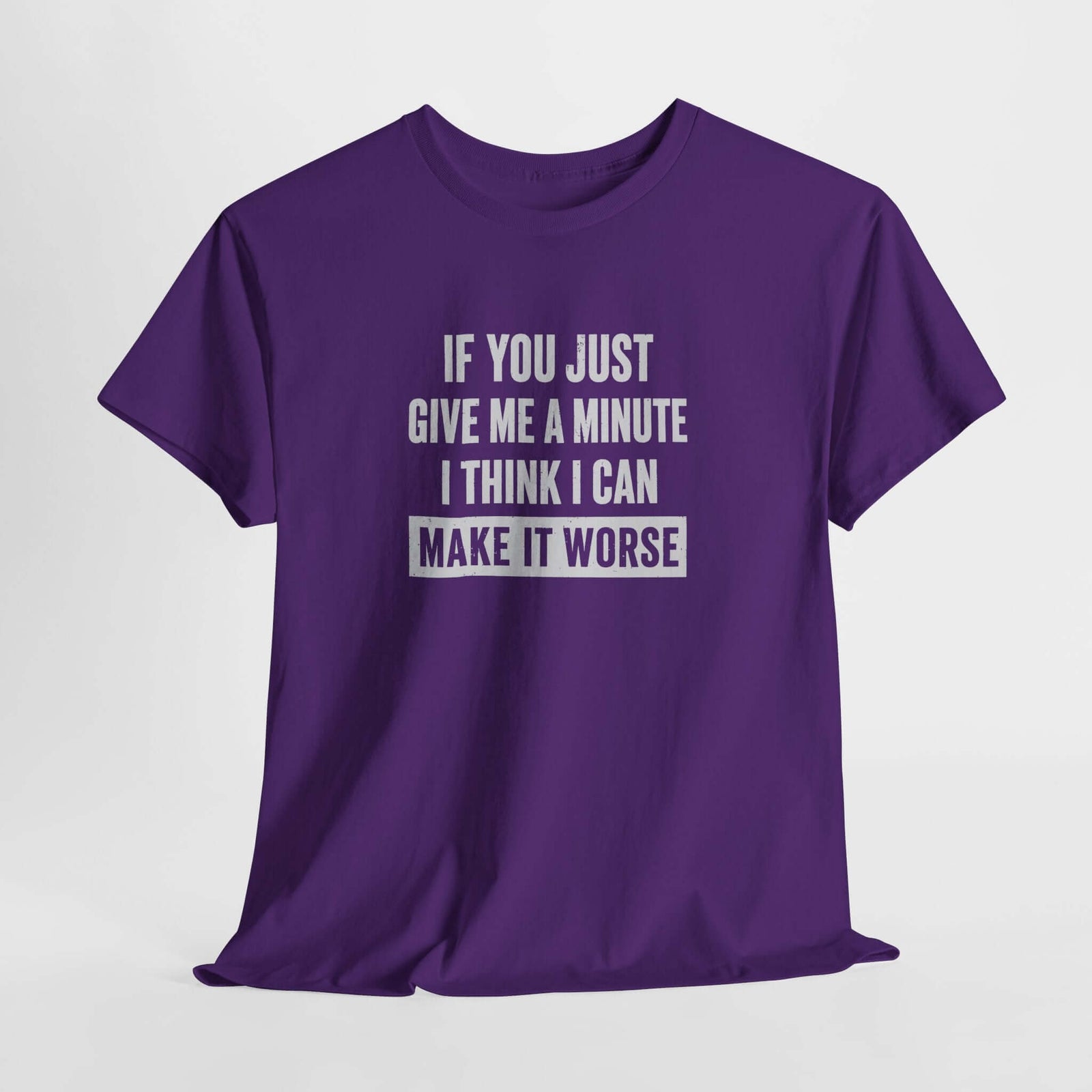 Sarcastic self-deprecating t-shirt styled photo