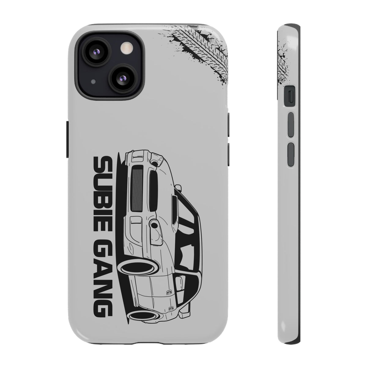 JDM Gang Tough Phone Case - iPhone 13, glossy, front and side view