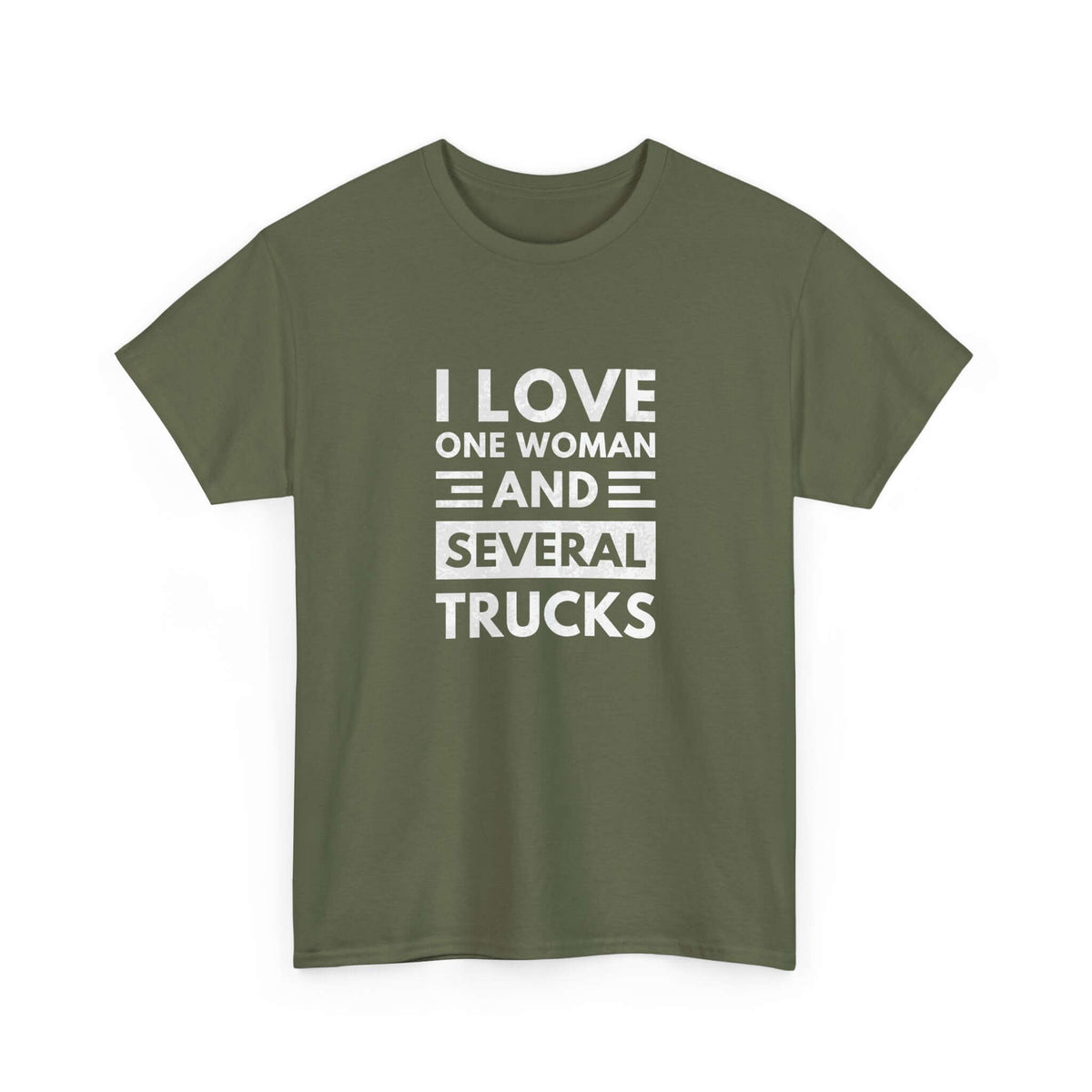 I Love One Woman and Several Trucks T-Shirt | Funny Trucker Gift