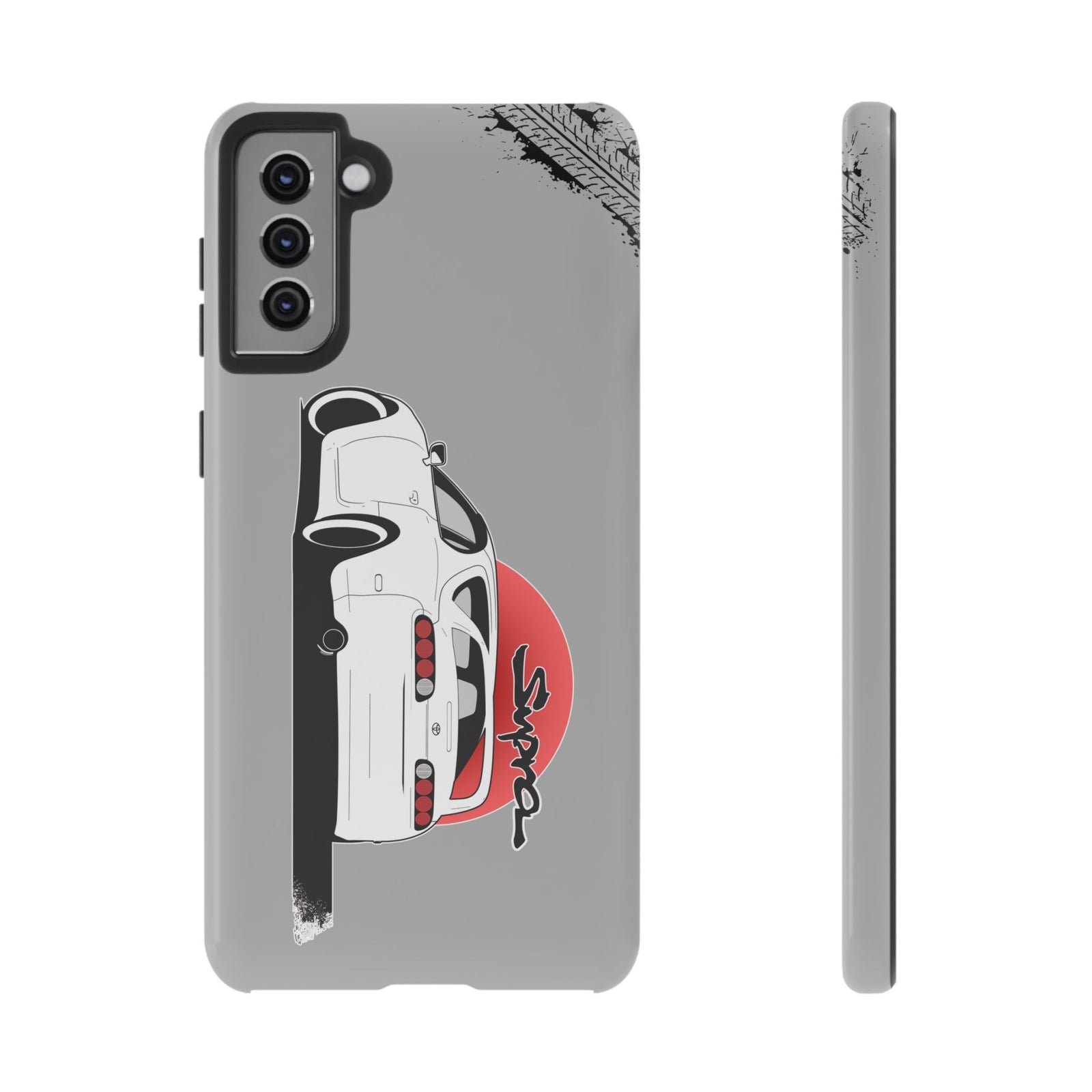 MKIV A80 Supra 2JZ Beast Tough Phone Case - Samsung Galaxy S21 Plus, glossy, front and side view