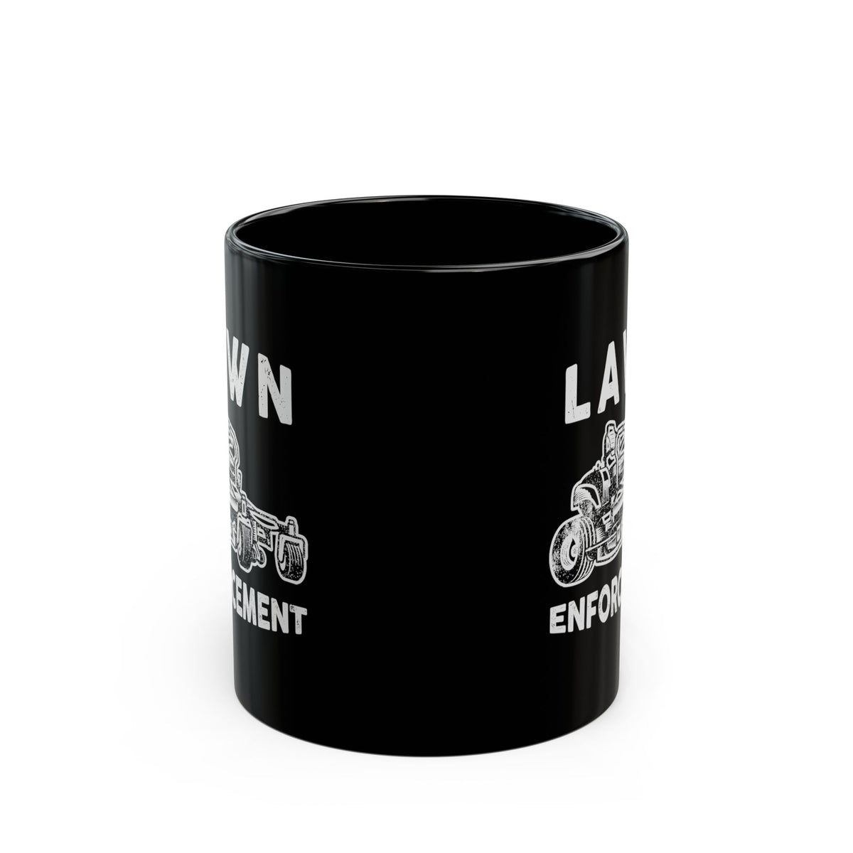 Lawn Enforcement mug - funny lawn mowing humor design - gift for yard enthusiast