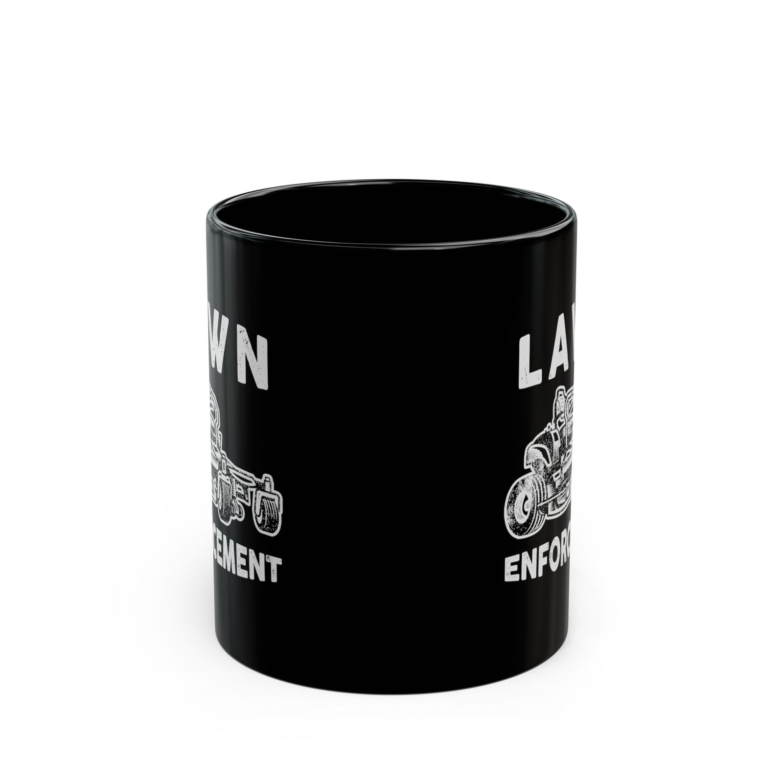 Lawn Enforcement mug - funny lawn mowing humor design - gift for yard enthusiast