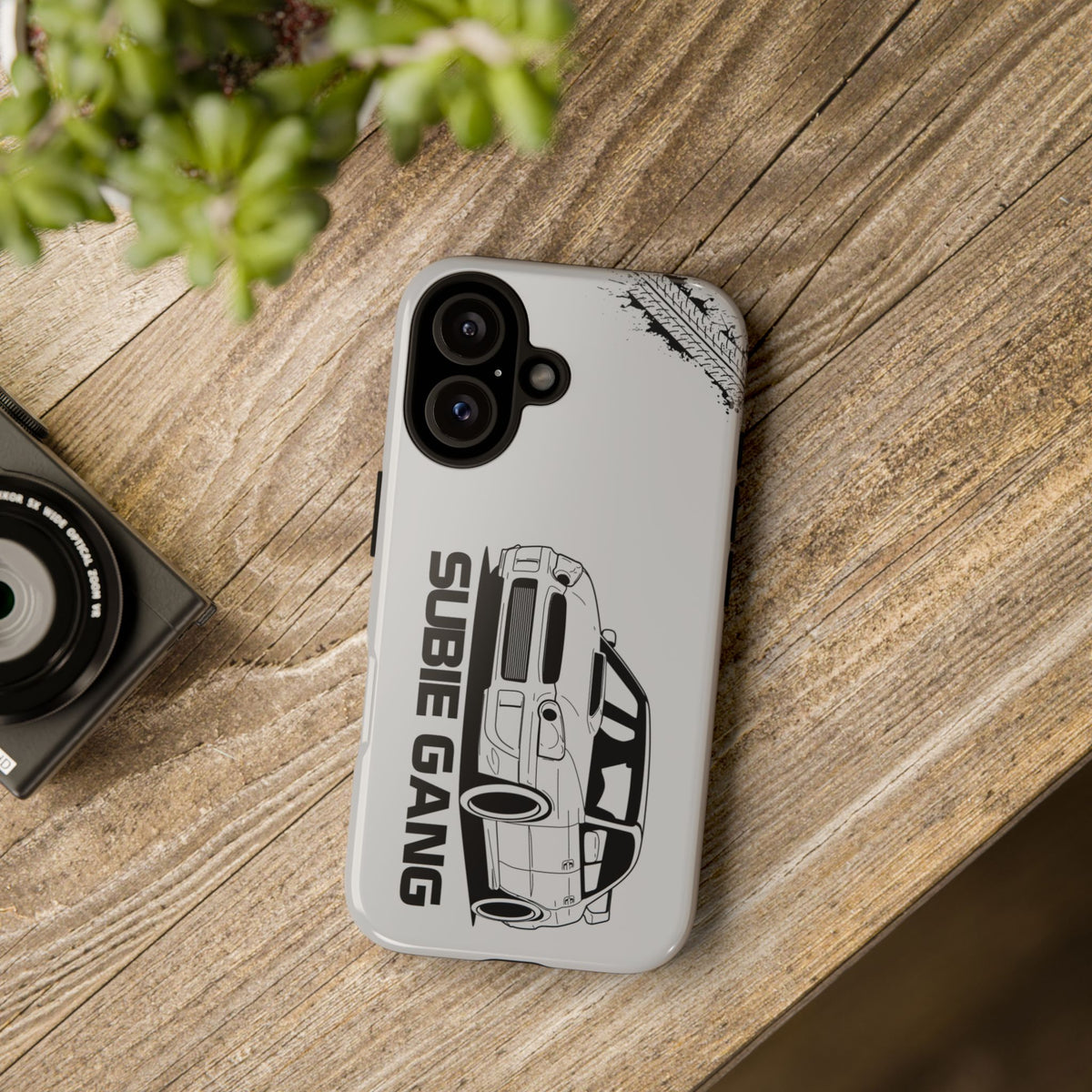 JDM Gang Tough Phone Case - iPhone 16, glossy, lifestyle photo