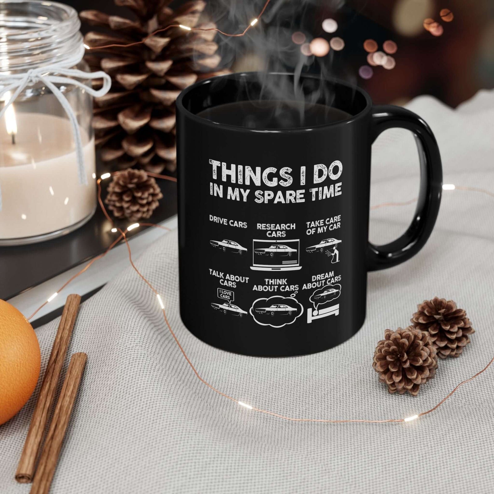 Things I Do in My Spare Time Muscle Car Mug ceramic coffee mug - gift for car fans