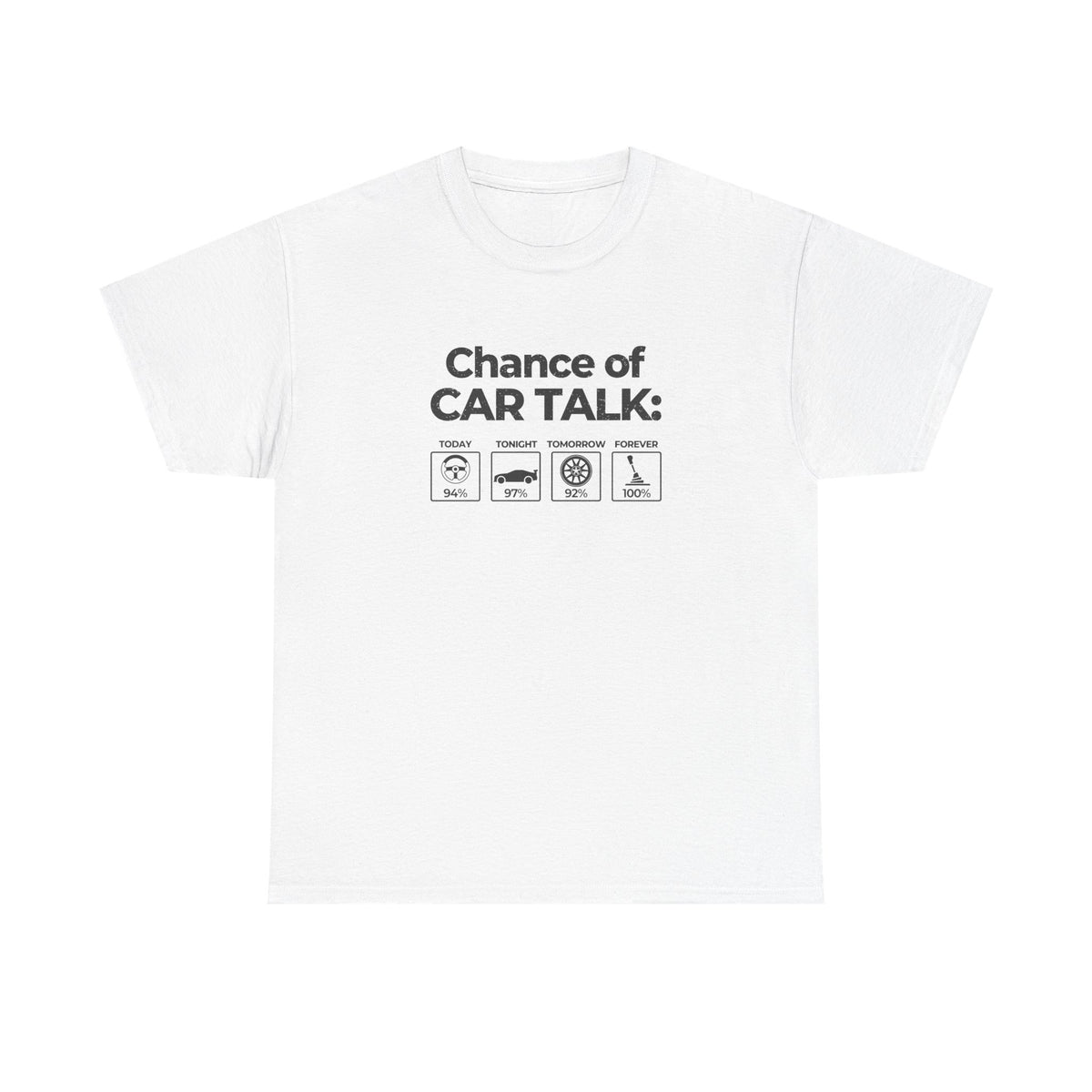 Car talk t-shirt front view - funny gift for automotive enthusiasts
