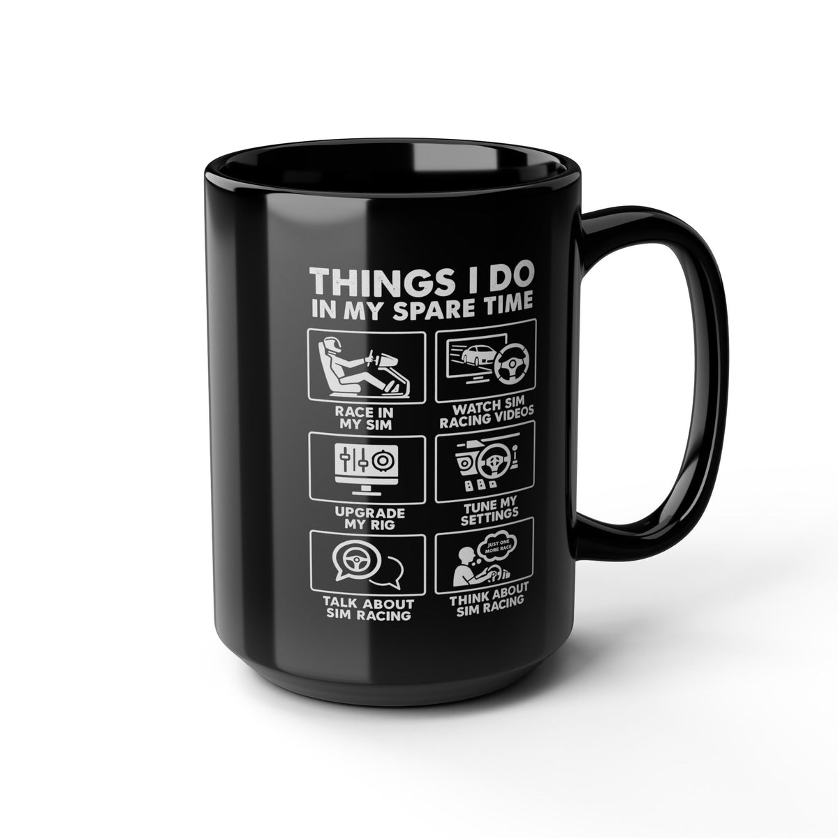 Sim Racing Things I Do In My Spare Time Mug coffee mug - funny car guy gift