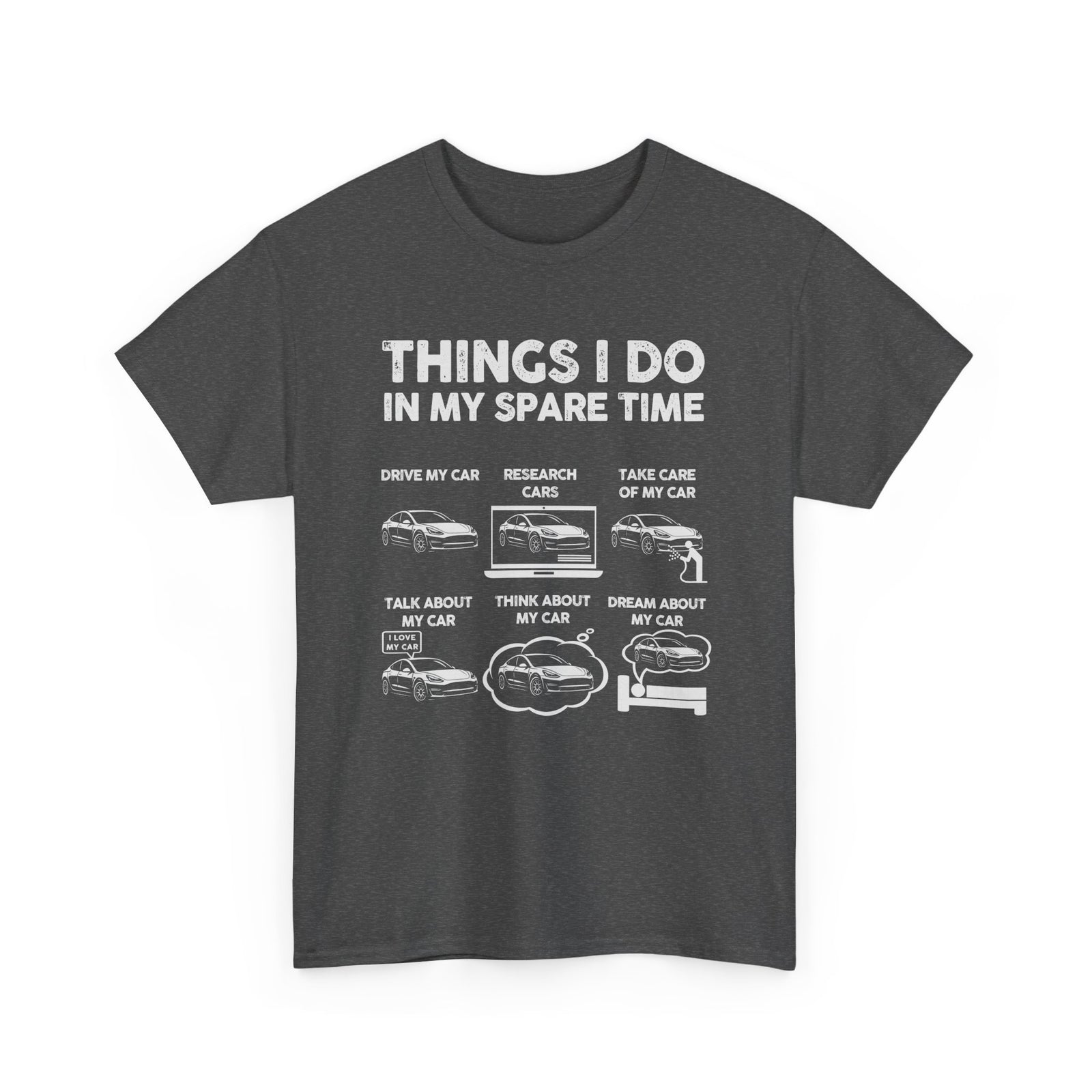 Things I Do In My Spare Time Tesla Owner T-Shirt | EV Car Guy Tee