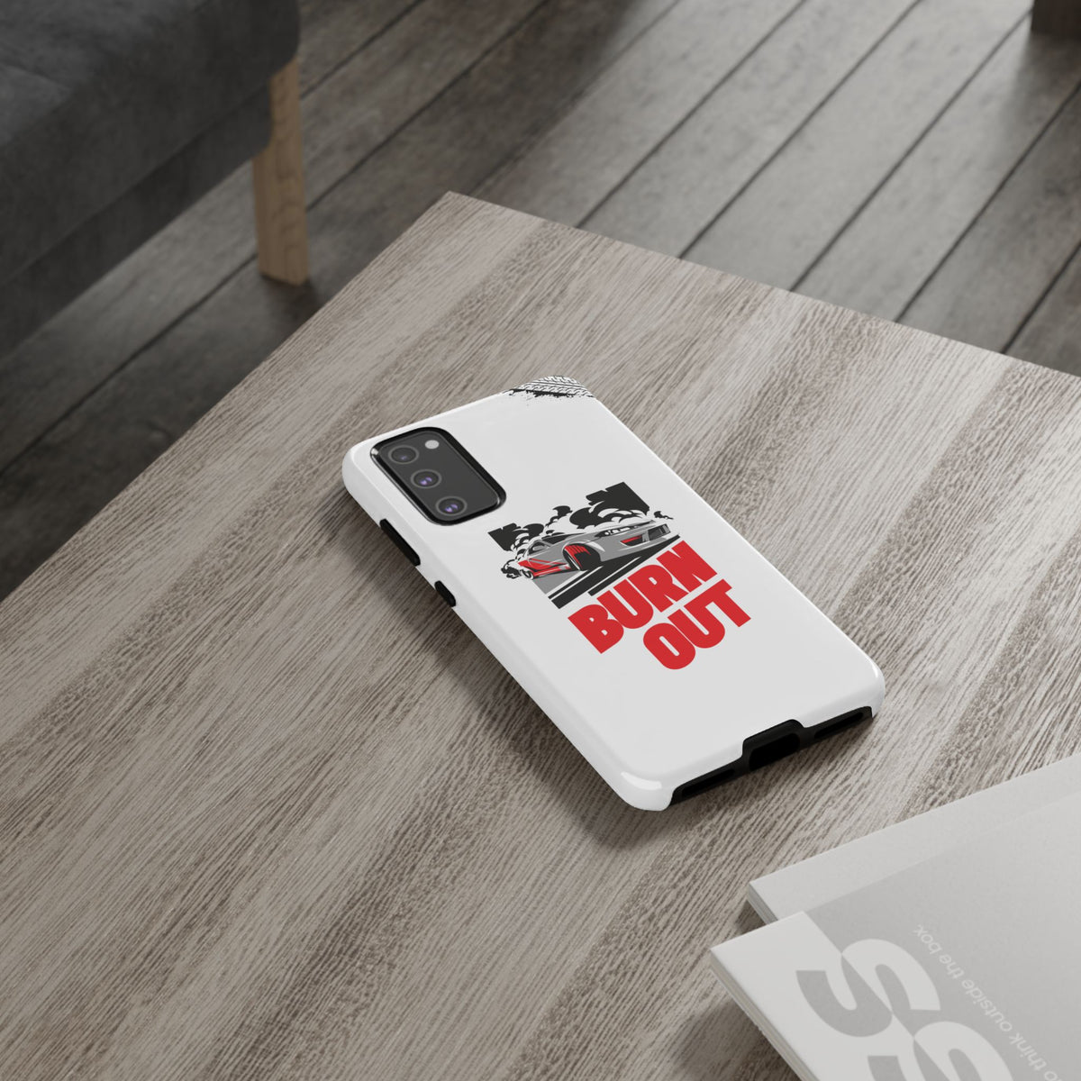 JDM Burnout Tough Car Phone Case - Samsung Galaxy S20 FE, glossy, lifestyle photo