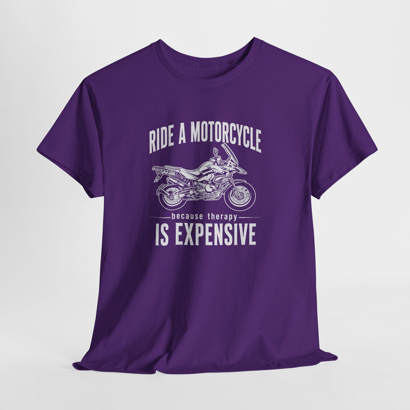Adventure motorcycle t-shirt print detail close-up