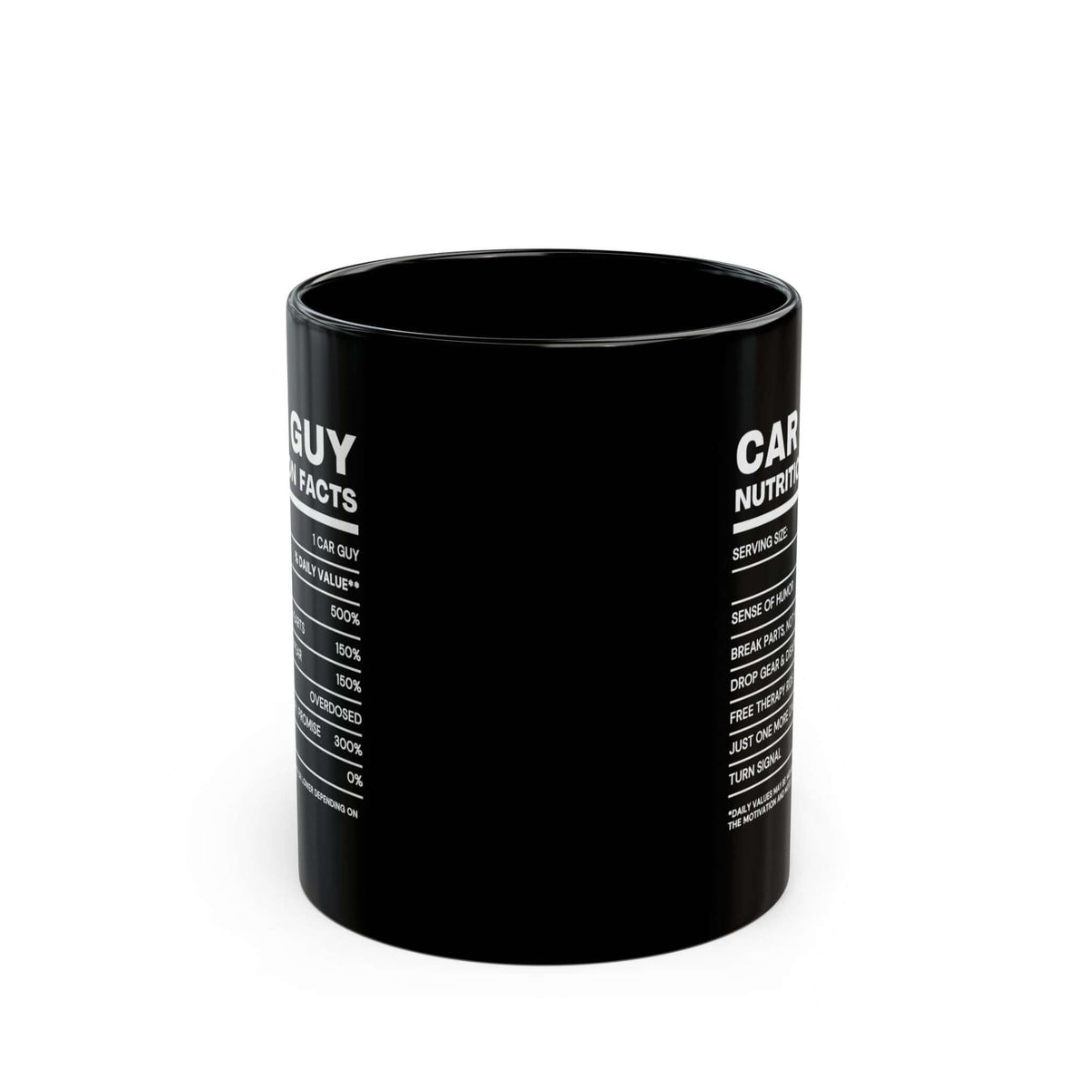 Nutrition facts car mug - funny car lover gift ceramic mug