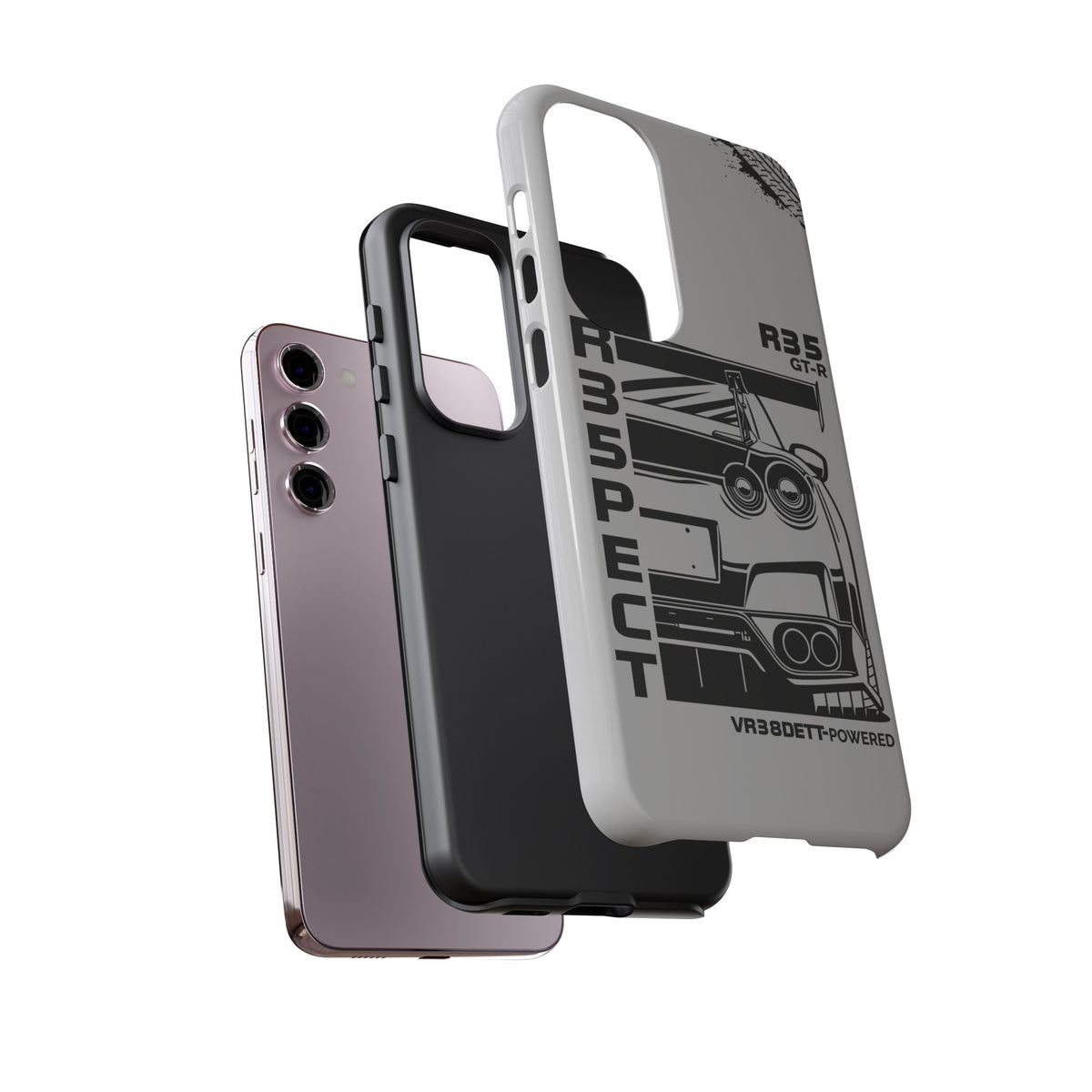 JDM Front View Tough Phone Case - Samsung Galaxy S25 Plus, glossy, dual-layer protection