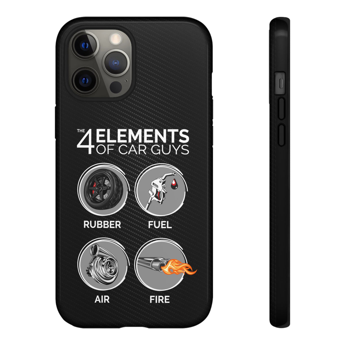 The 4 Elements of Car Guys Tough Phone Case | Funny Car Lover Gift