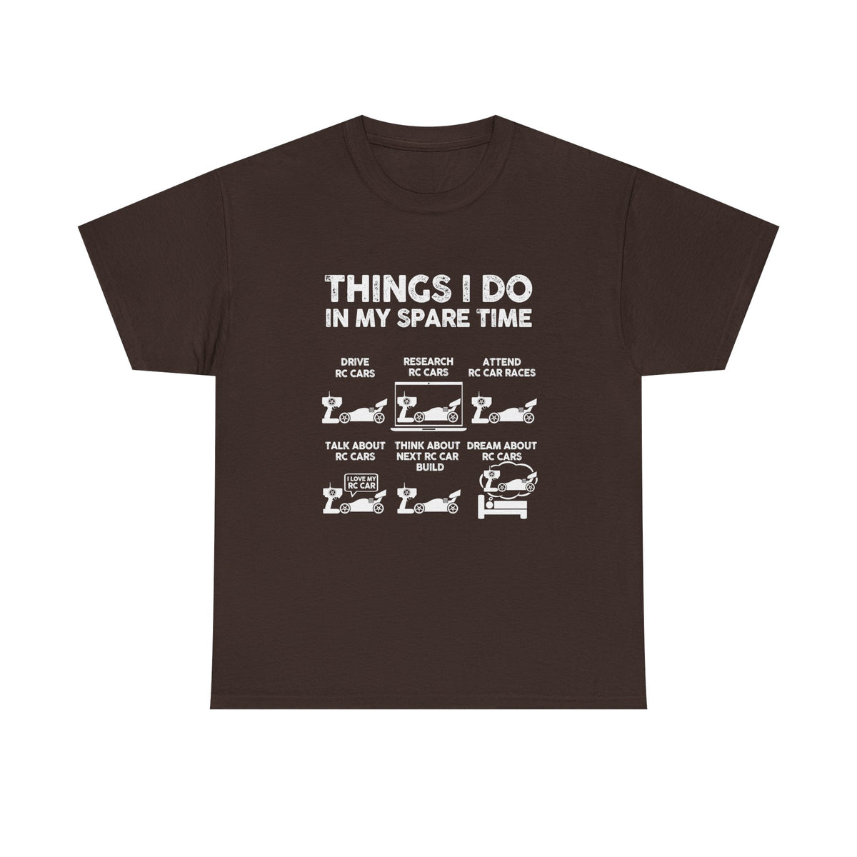 RC Car Racing Things I Do shirt close up - remote control car hobby tee