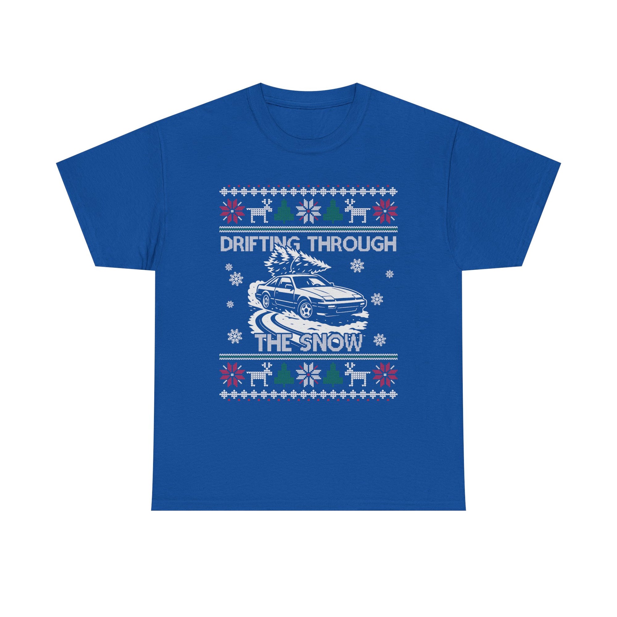 Drifting Through the Snow Ugly Christmas Shirt, Holiday Gift Tee, Christmas Party, JDM Drift Car Guy T-Shirt