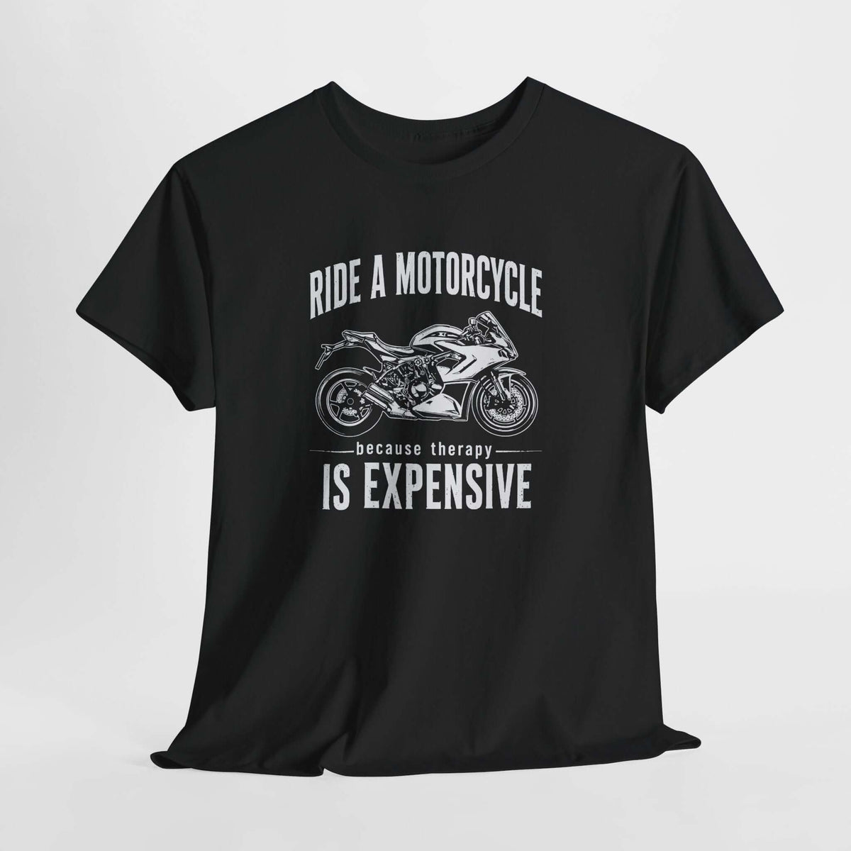 Sportbike t-shirt front print, charcoal color
