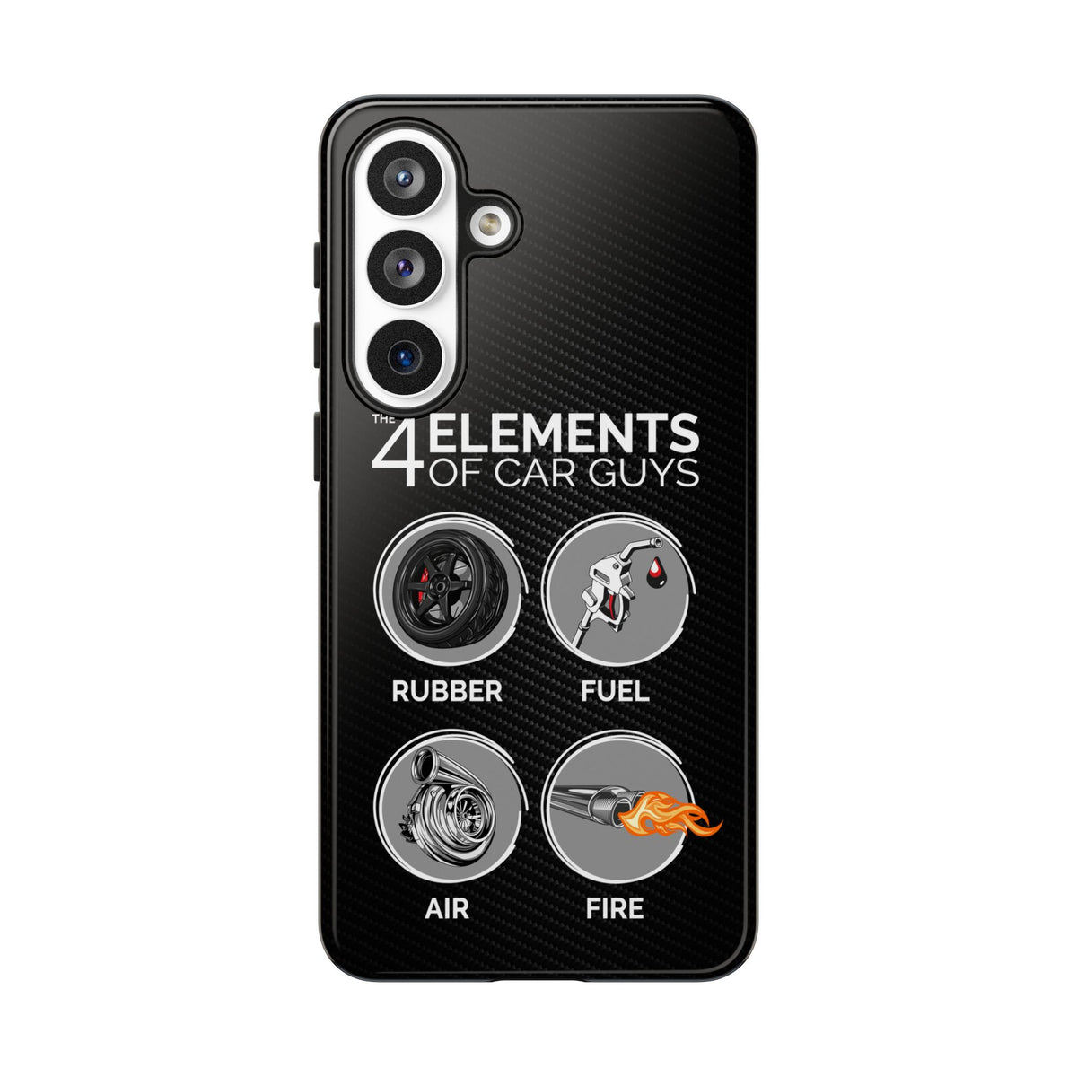 The 4 Elements of Car Guys Tough Phone Case | Funny Car Lover Gift