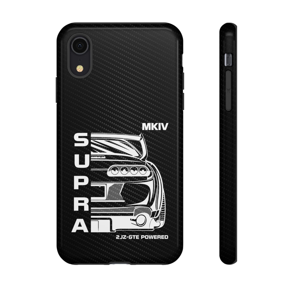 JDM Back View Tough Phone Case - iPhone XR, glossy, front and side view