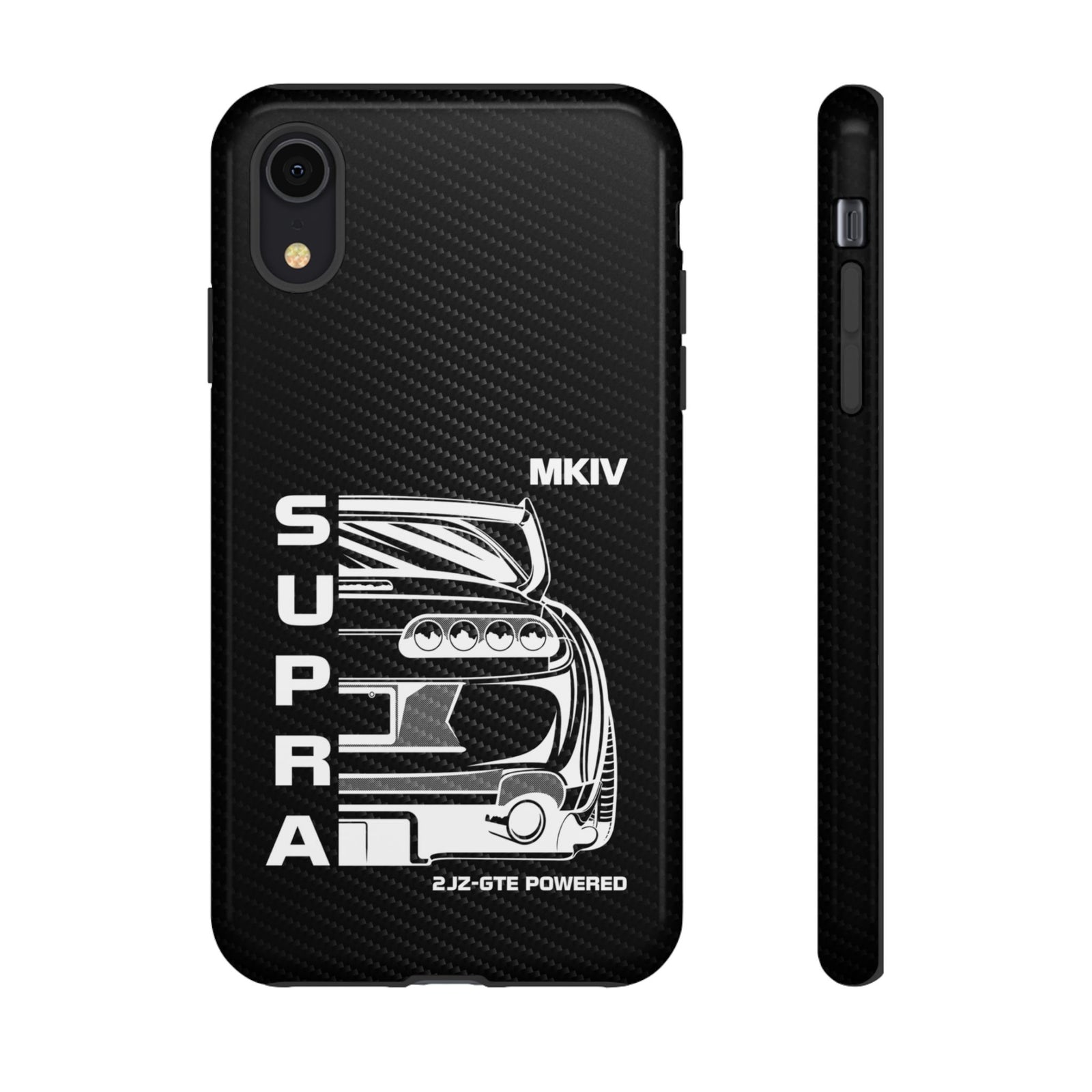 JDM Back View Tough Phone Case - iPhone XR, glossy, front and side view