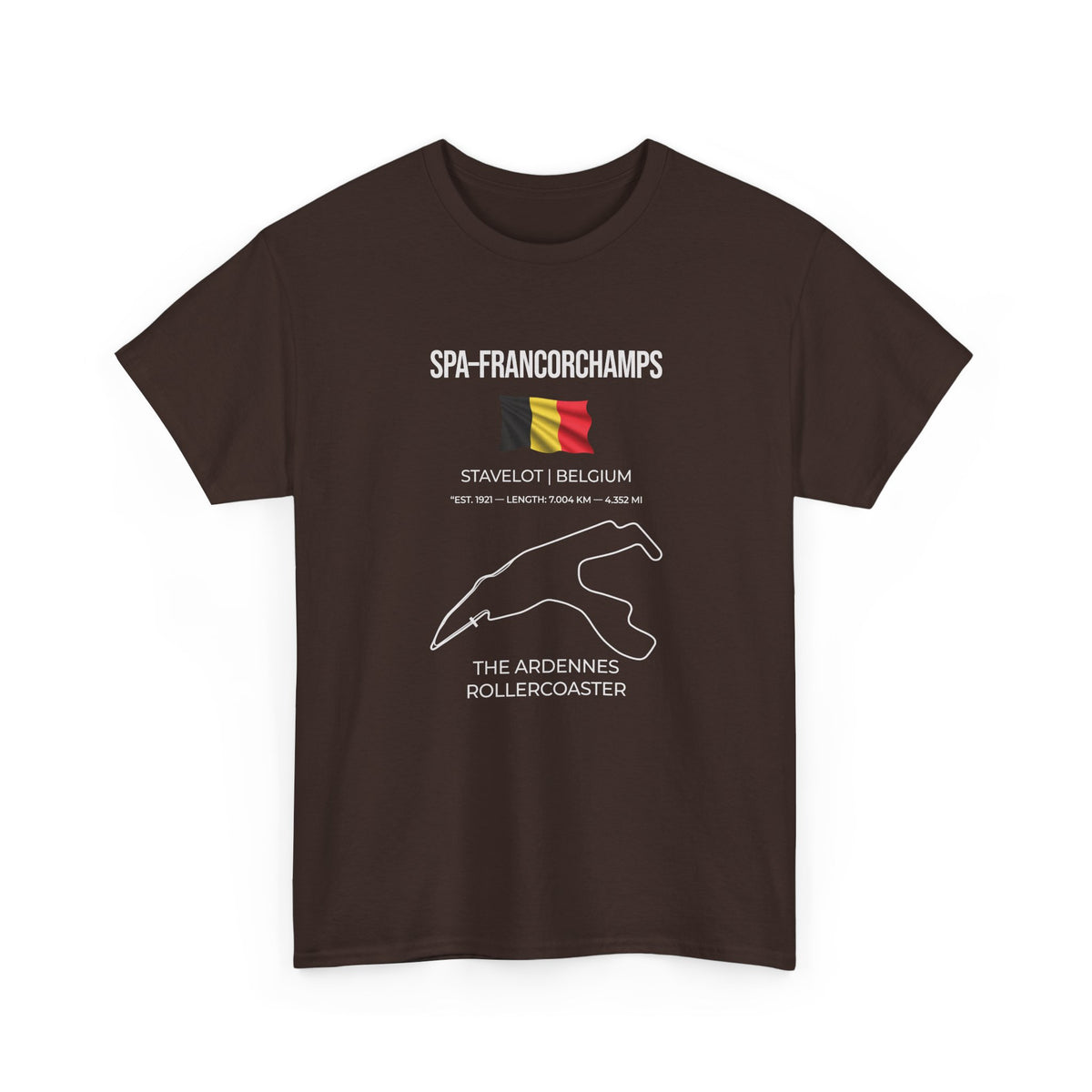 Spa-Francorchamps F1 Racing Track T-Shirt - Grey