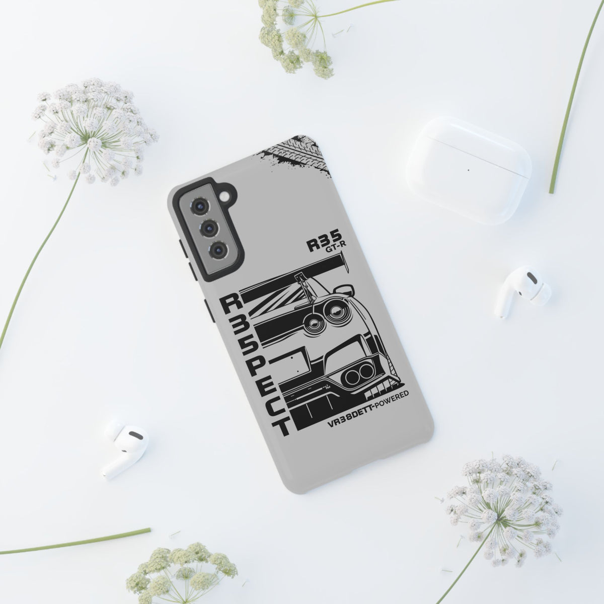 JDM Front View Tough Phone Case - Samsung Galaxy S24 Plus, glossy, camera cutout close-up