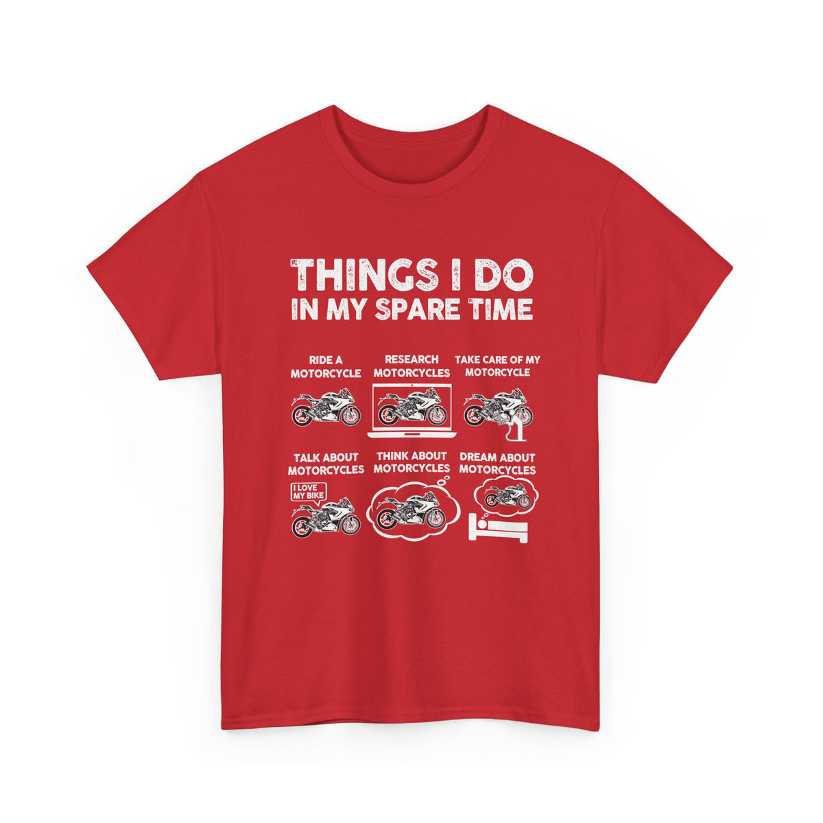 Things I Do In My Spare Time Motorcycle T-Shirt | Biker Gift Tee
