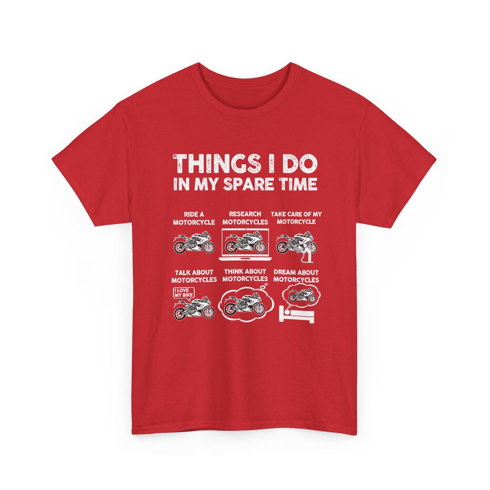 Things I Do In My Spare Time Motorcycle T-Shirt | Biker Gift Tee