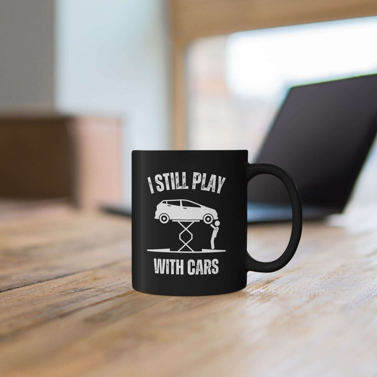 I Still Play With Cars Coffee Mug mug back view - car enthusiast gift