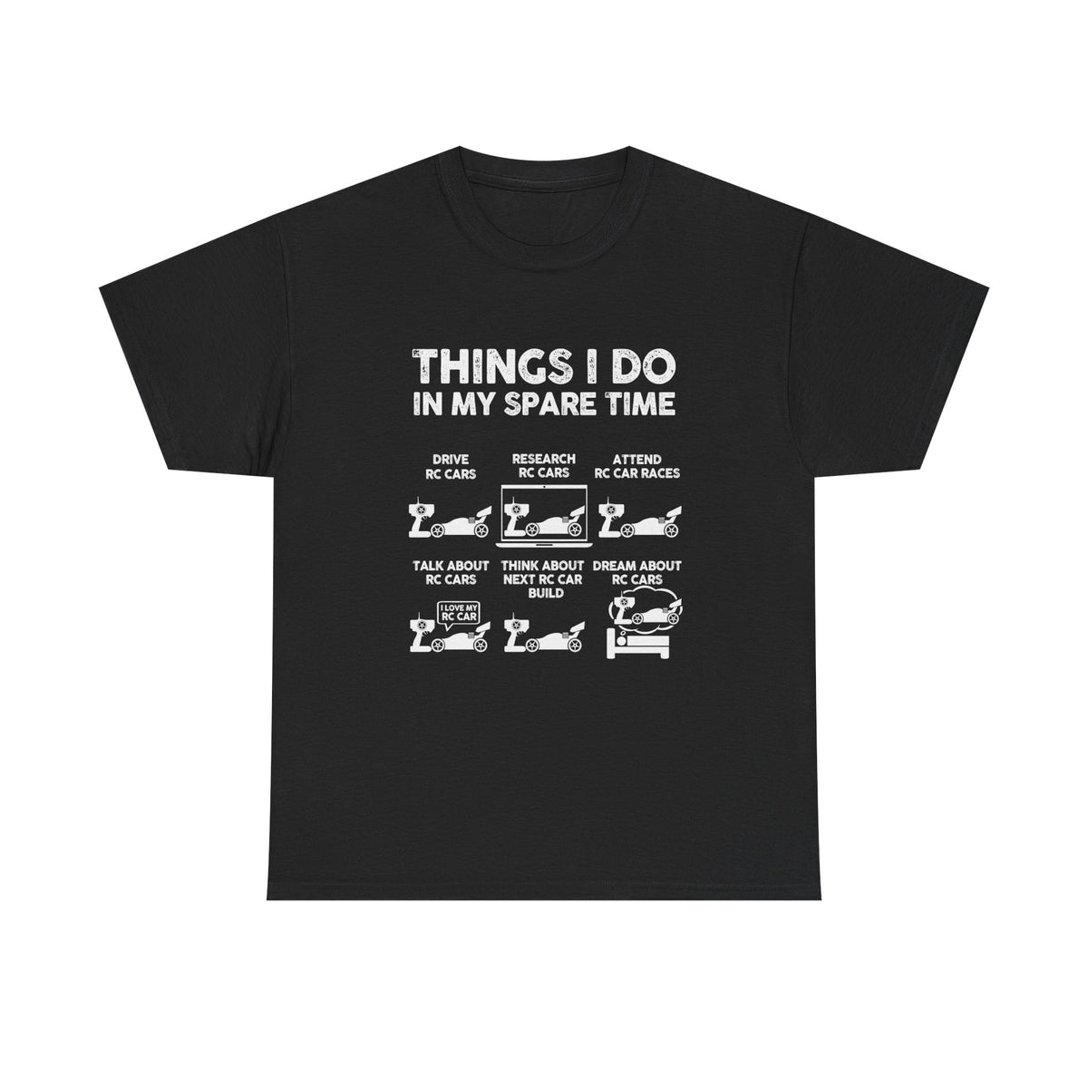 Man wearing RC Car Racing spare time shirt - gift for RC car hobbyists