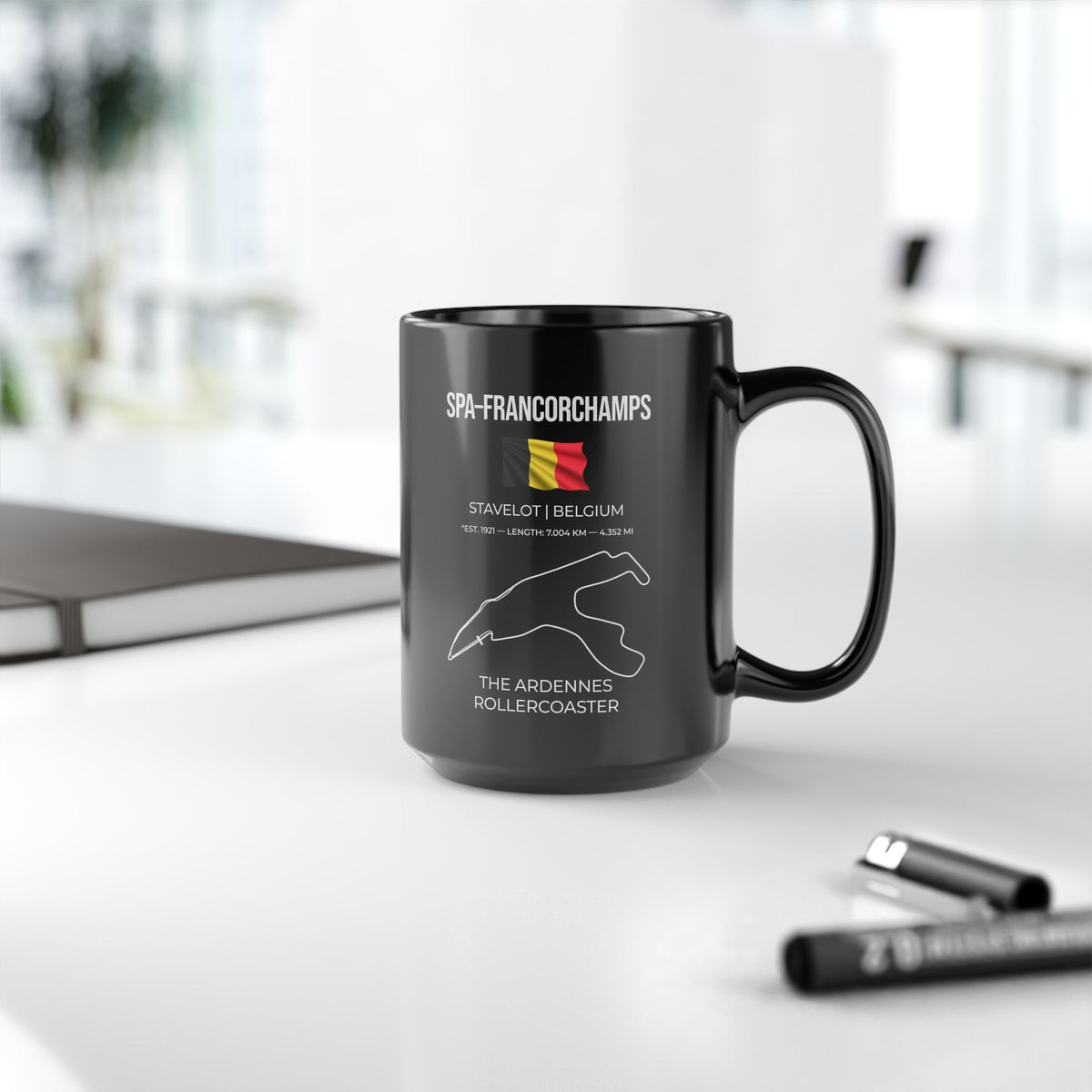 Spa-Francorchamps F1 Racing Track Mug mug design - petrolhead gift
