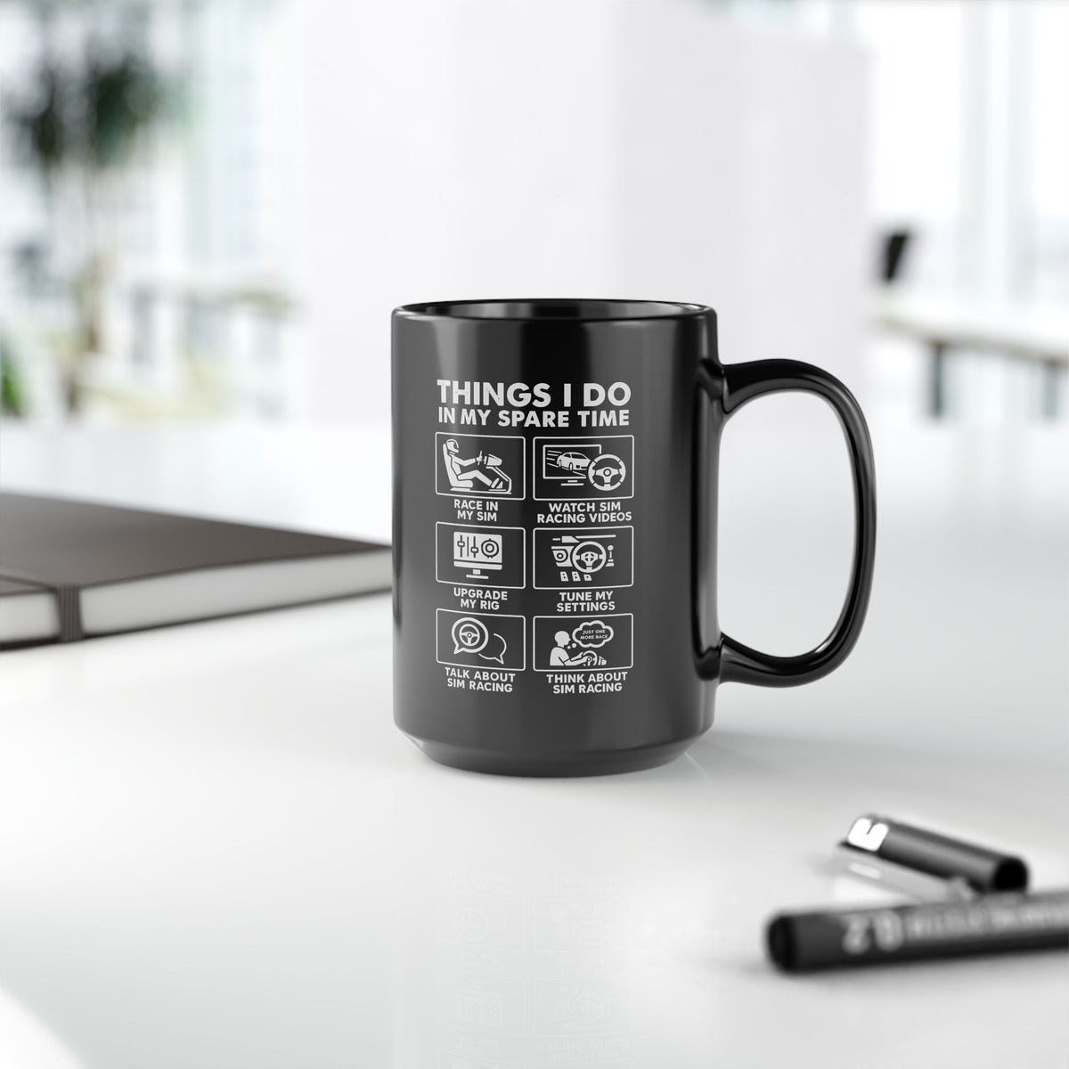 Sim Racing Things I Do In My Spare Time Mug ceramic mug - unique gift for car lovers