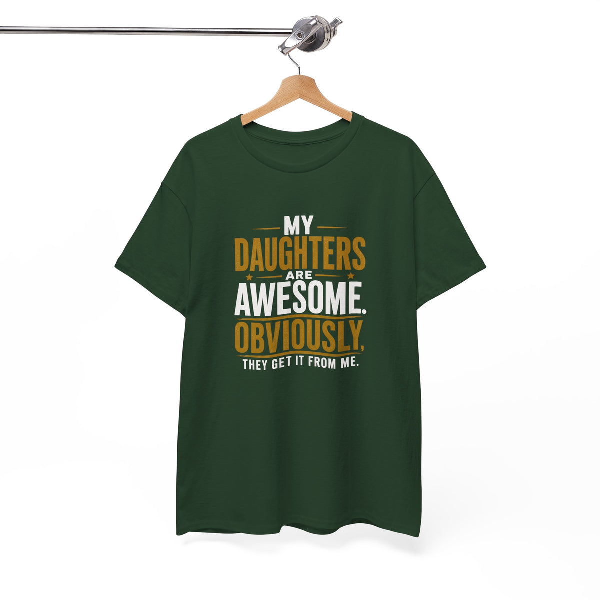 My Daughters Are Awesome shirt in dark heather | Funny proud dad tee | 365CarMods