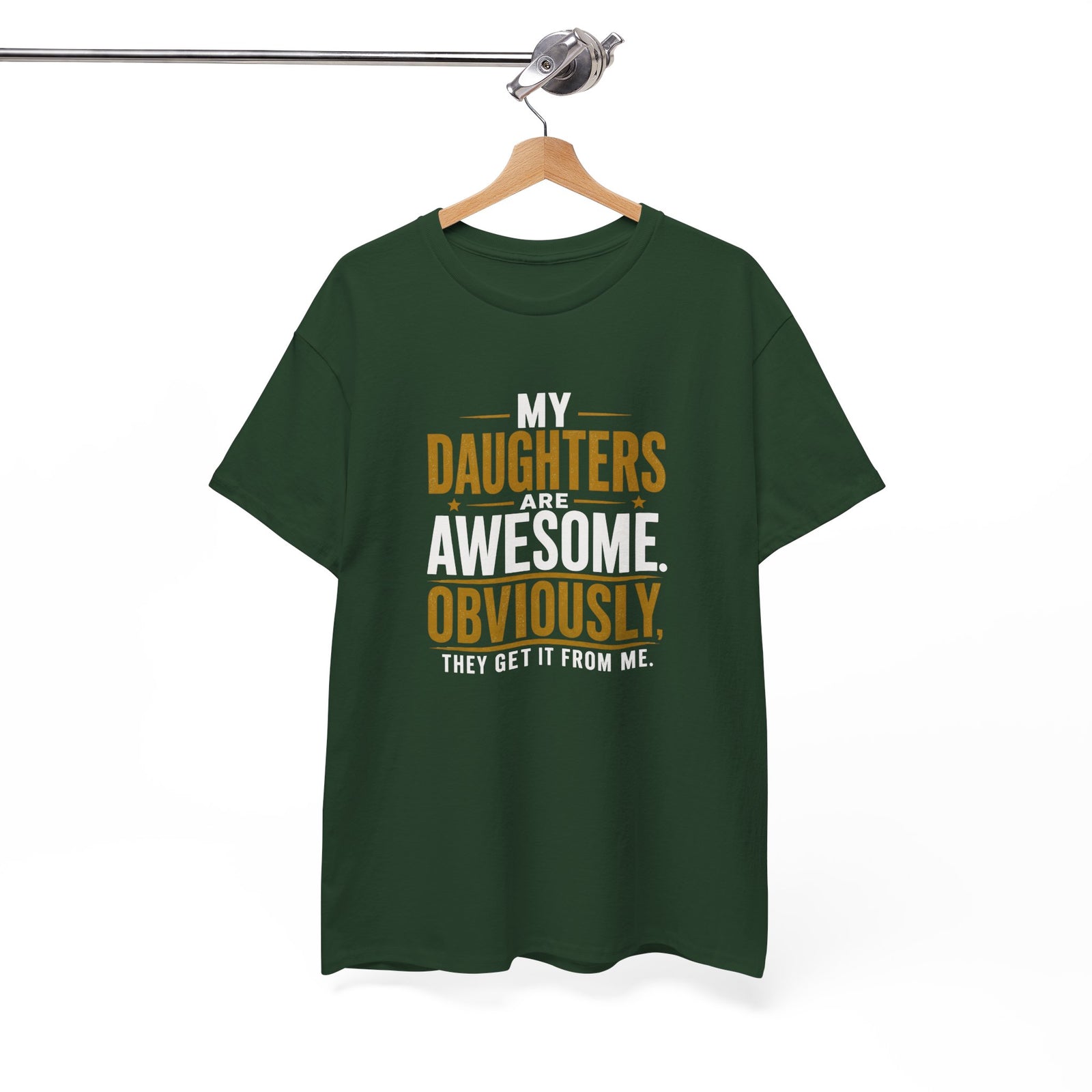 My Daughters Are Awesome shirt in dark heather | Funny proud dad tee | 365CarMods