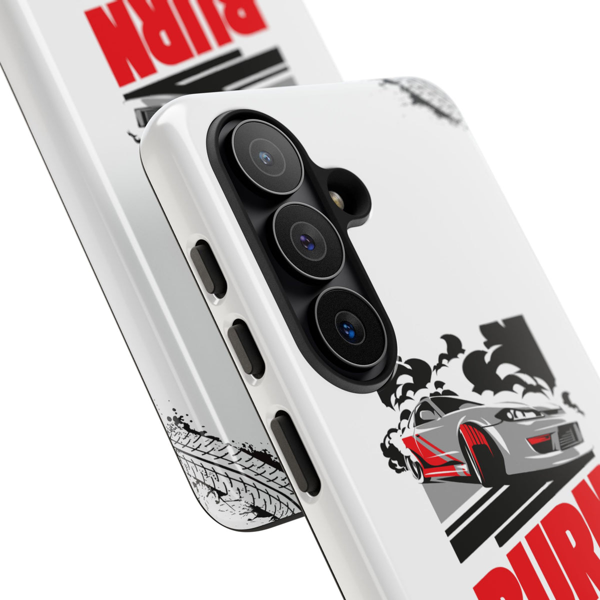 JDM Burnout Tough Car Phone Case - Samsung Galaxy S26, glossy, camera cutout close-up