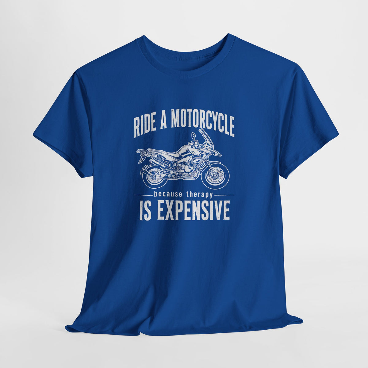 Adventure motorcycle t-shirt lifestyle photo