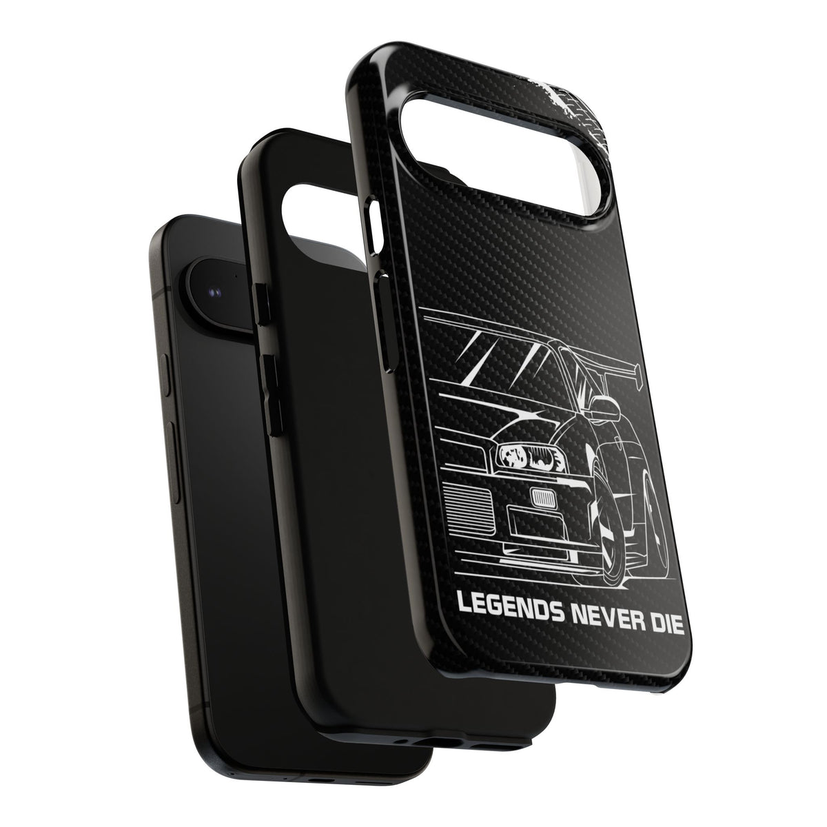 JDM Legends Never Die Tough Phone Case - Google Pixel 9, glossy, dual-layer protection