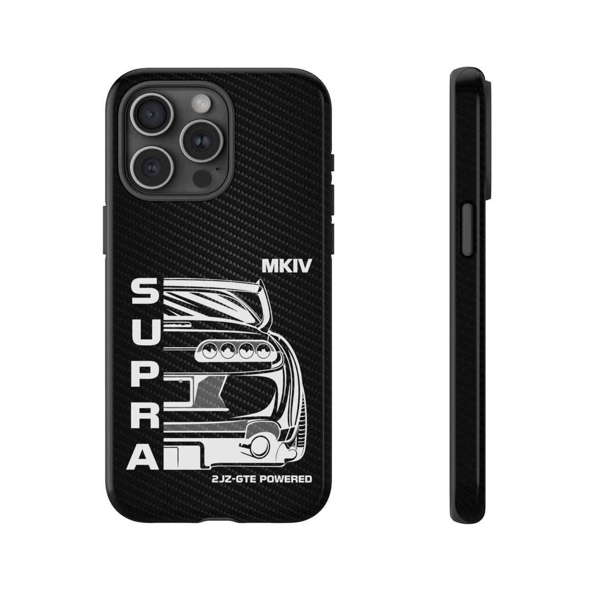 JDM Back View Tough Phone Case - iPhone 15 Pro Max, glossy, front and side view