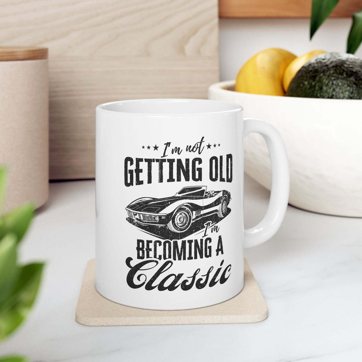 I'm not getting old I'm becoming a classic mug - vintage car guy gift