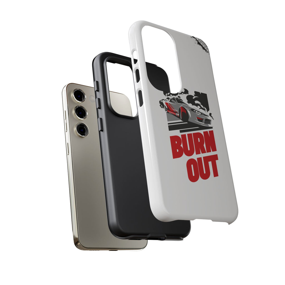 JDM Burnout Tough Car Phone Case - Samsung Galaxy S23, glossy, dual-layer protection