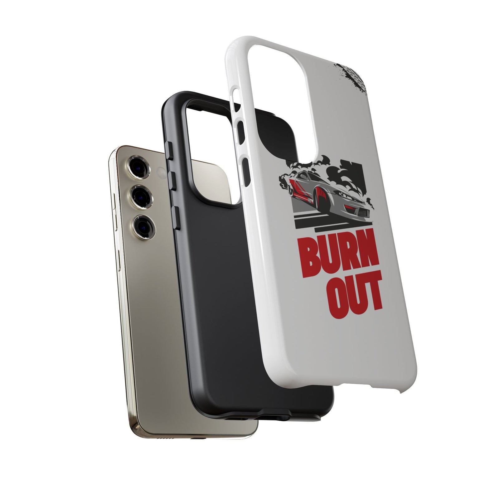 JDM Burnout Tough Car Phone Case - Samsung Galaxy S23, glossy, dual-layer protection