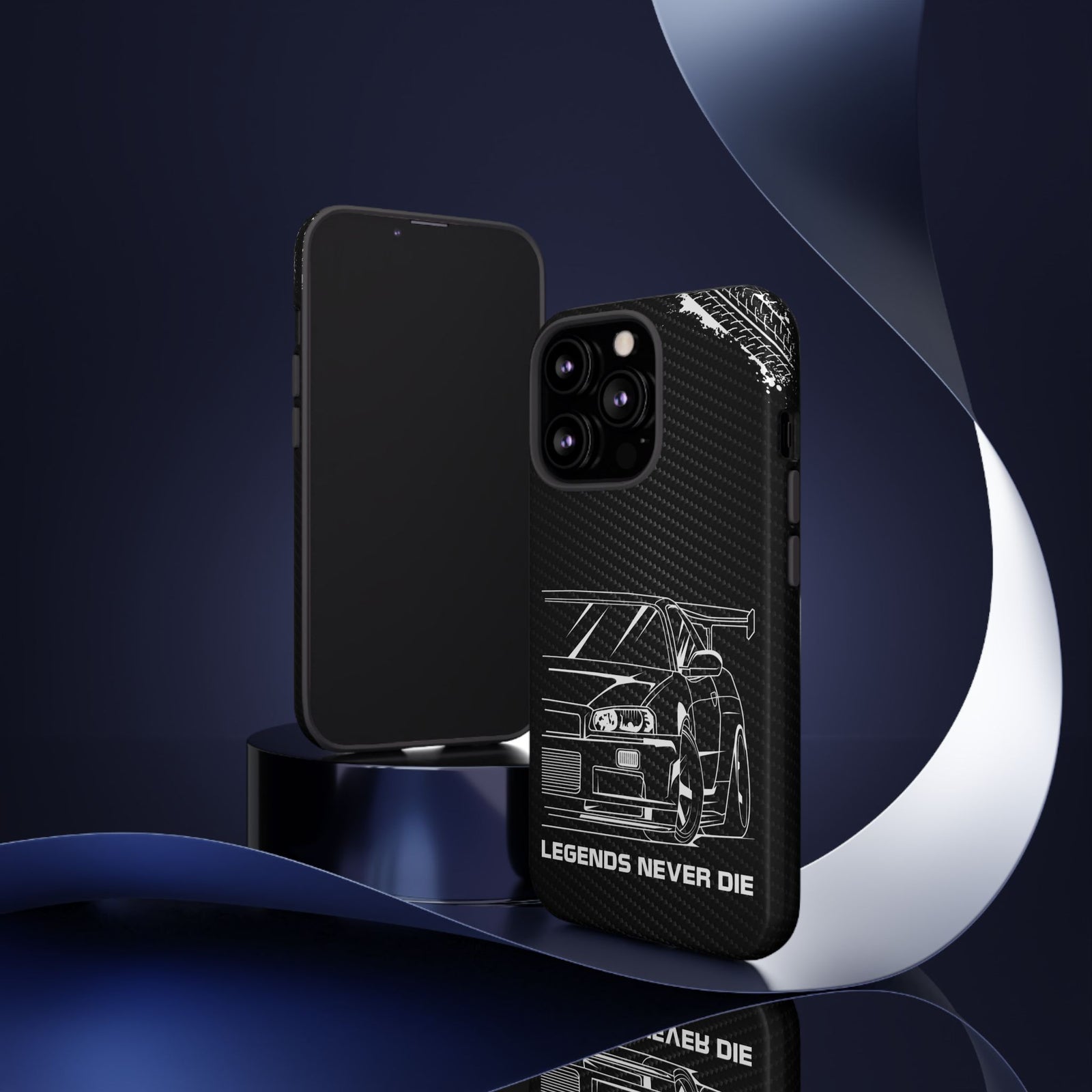 JDM Legends Never Die Tough Phone Case - iPhone 13 Pro, glossy, lifestyle photo