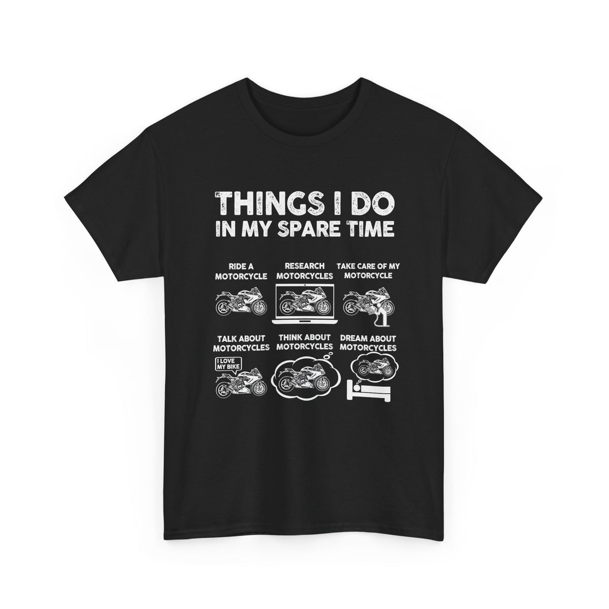 Things I Do In My Spare Time Motorcycle T-Shirt | Biker Gift Tee