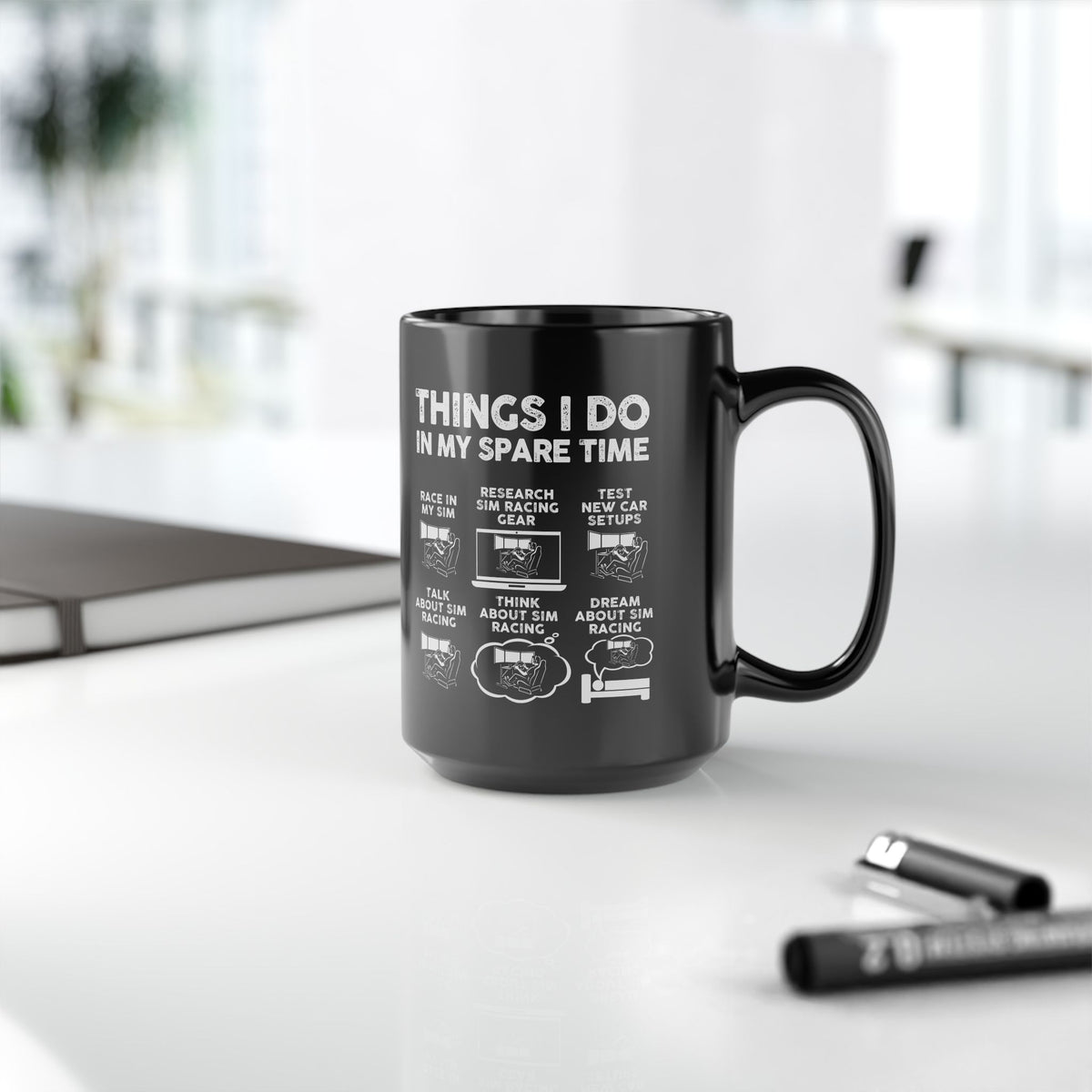 Things I Do In My Spare Time SIM Racing Mug ceramic mug - unique gift for car lovers