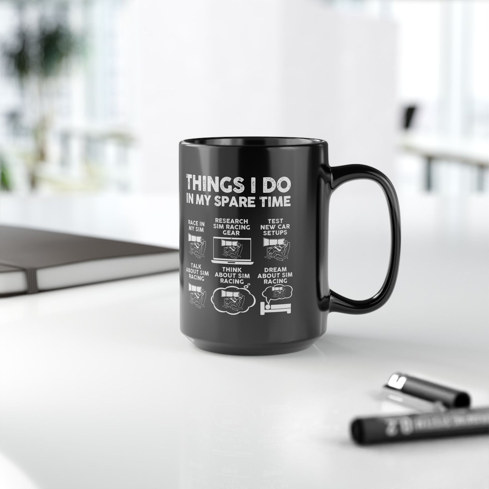 Things I Do In My Spare Time SIM Racing Mug ceramic mug - unique gift for car lovers