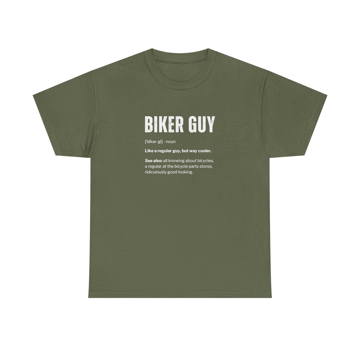 Cycling enthusiast gift t-shirt lifestyle shot - bike lover apparel
