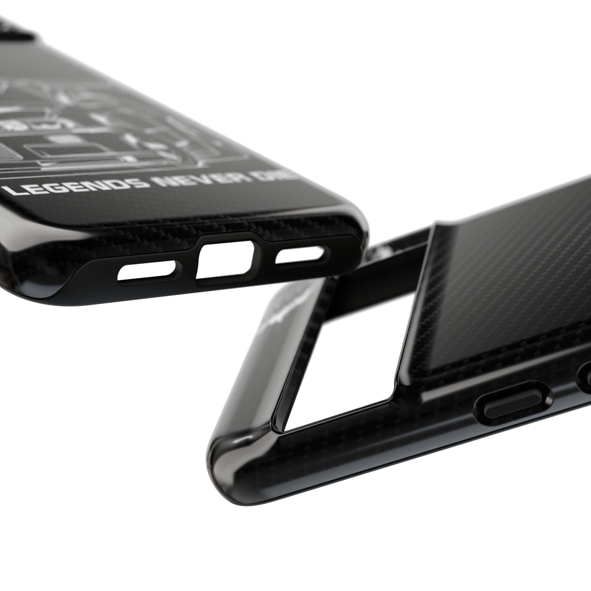 JDM Legends Never Die Tough Phone Case - Google Pixel 8 Pro, glossy, edge and port close-up