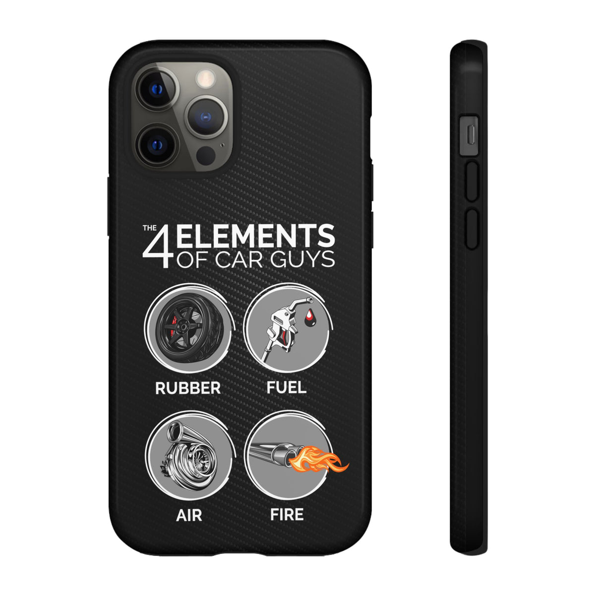 The 4 Elements of Car Guys Tough Phone Case | Funny Car Lover Gift